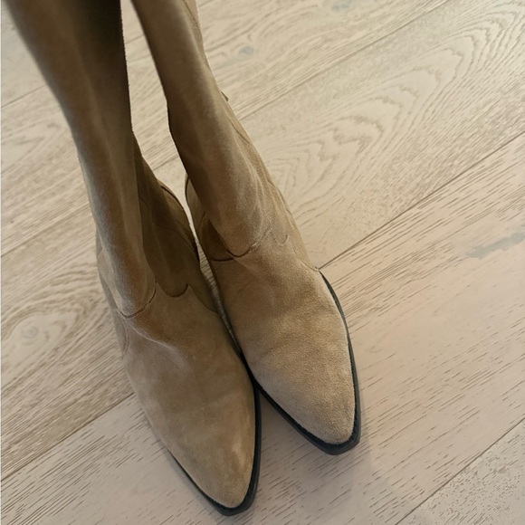 By Anthropologie Western Boots in Brown Tan Suede Size EU 37 *Worn Once* - Picture 13 of 16